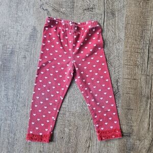 Koala Kids Red and White Heart Leggings